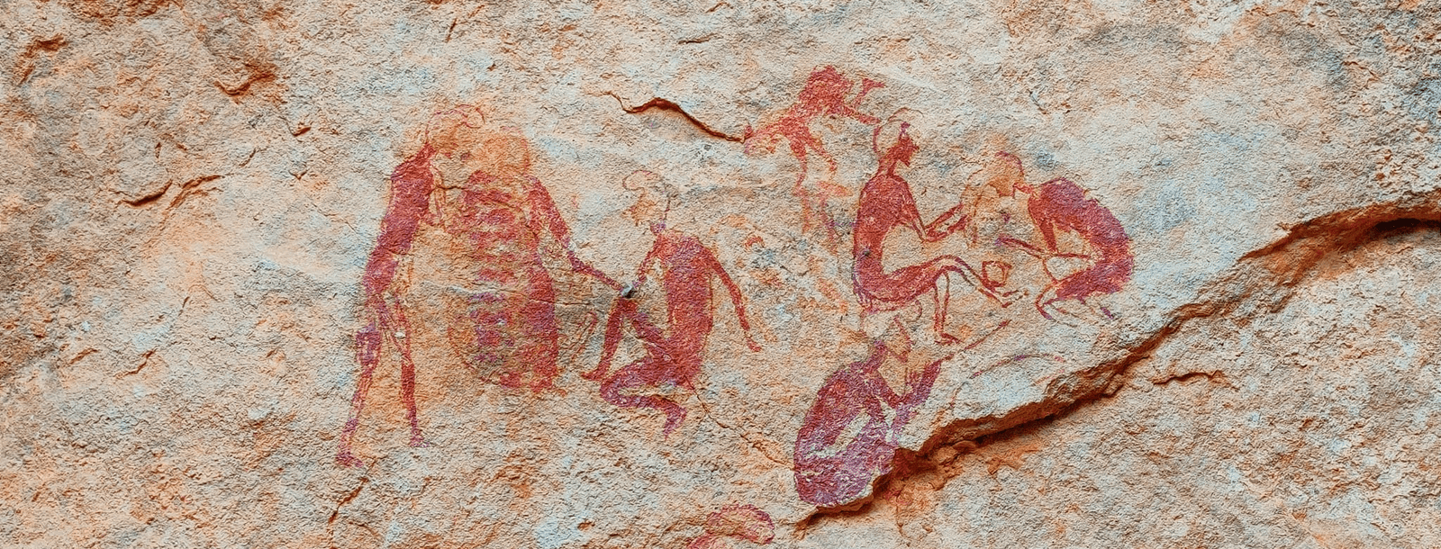 Prehistoric rock paintings at Tadrart Acacus in Libya