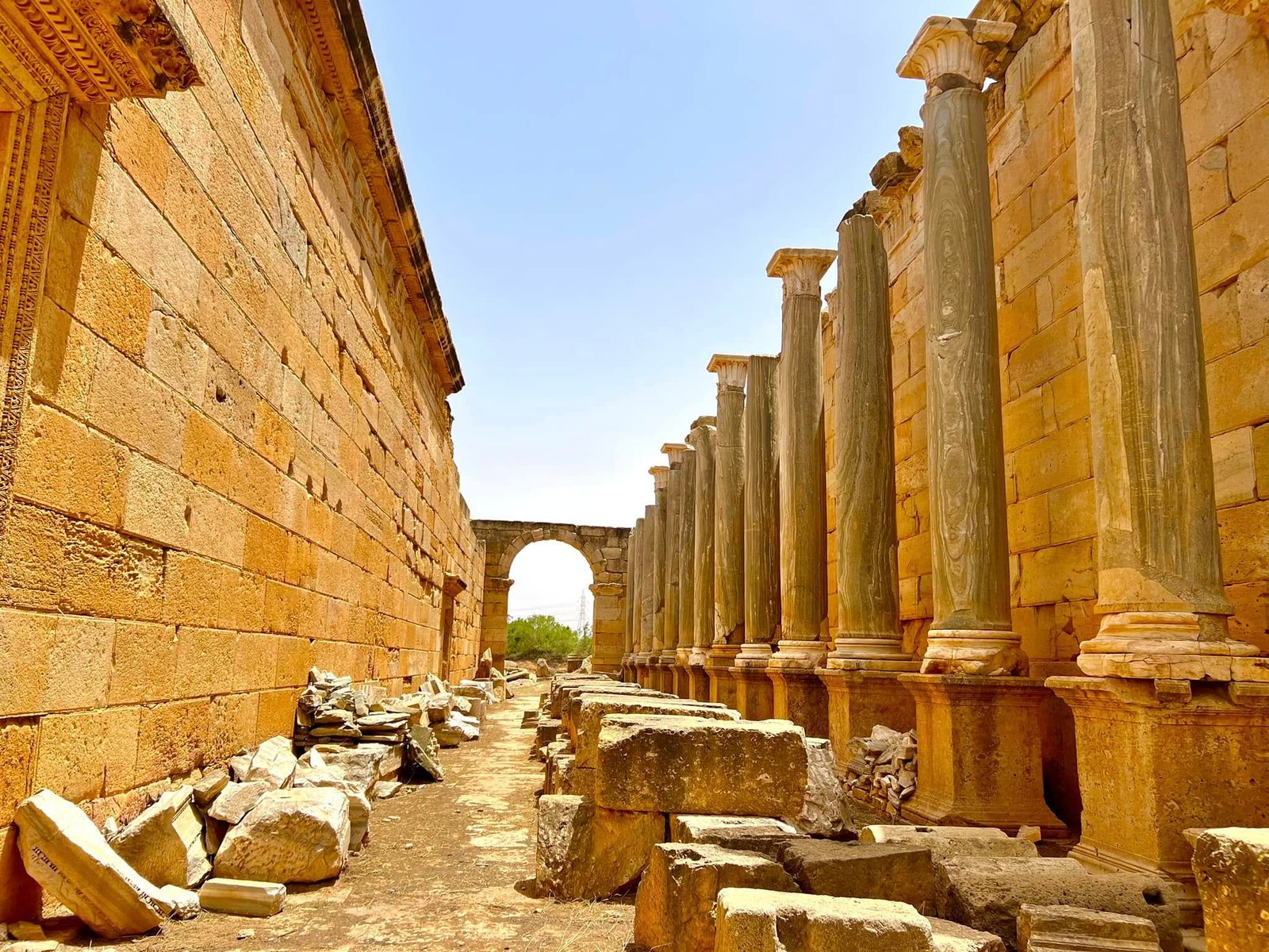 Ancient Roman ruins at Leptis Magna Libya