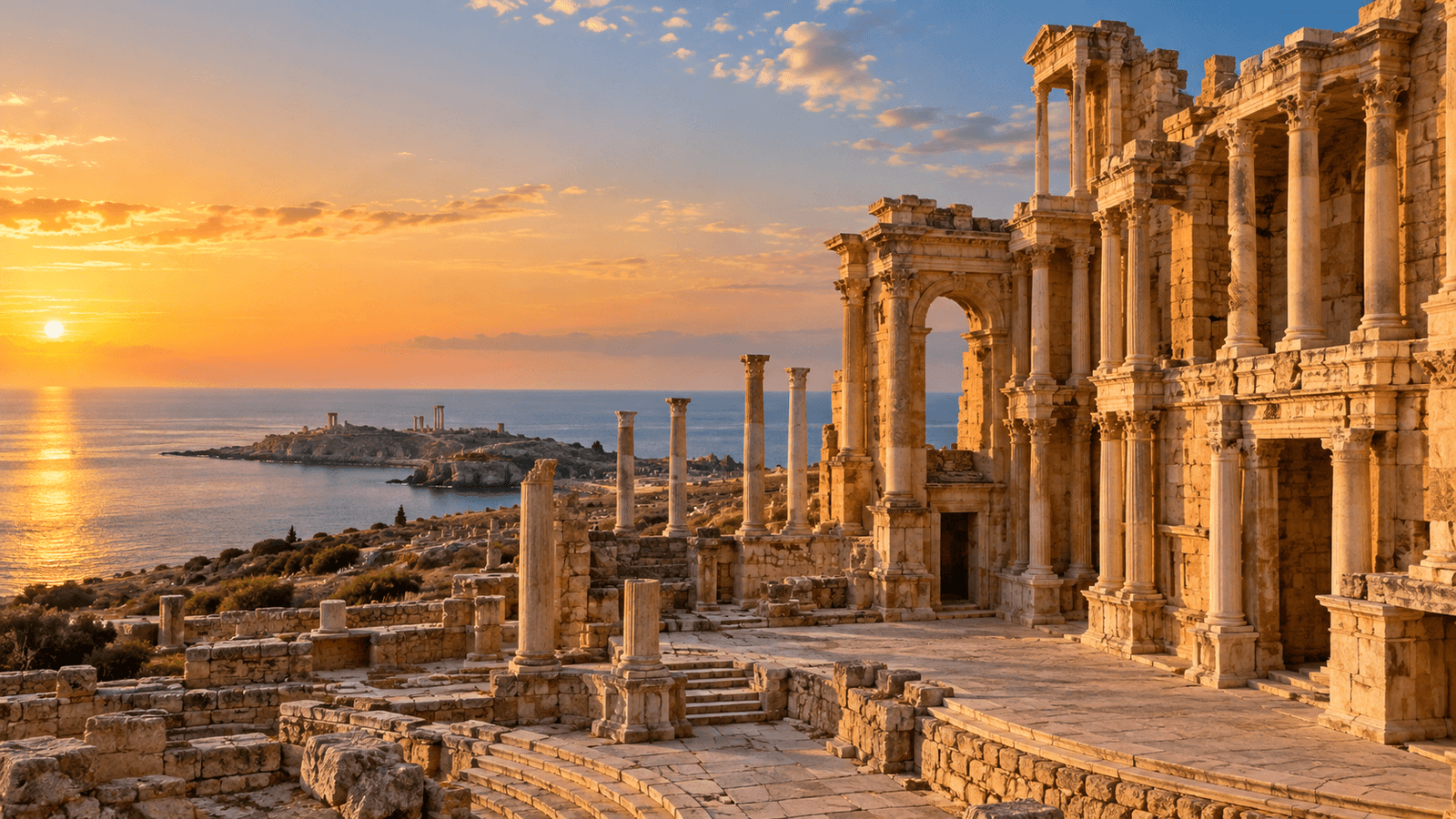 Historical Libya Tour featuring Leptis Magna on the Mediterranean coast