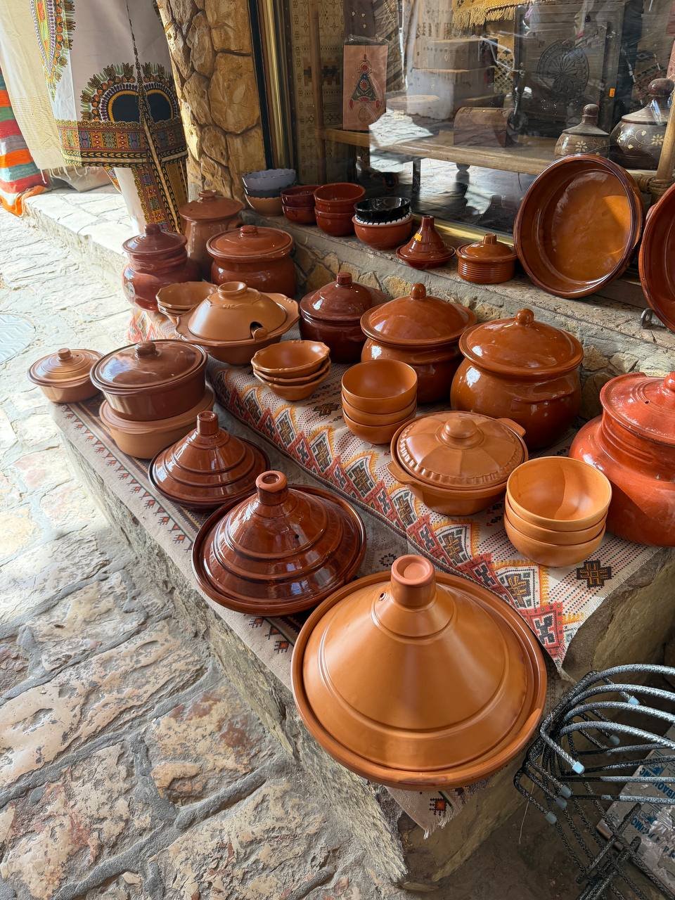 Traditional glazed pottery and ceramic cooking dishes in Gharyan Libya