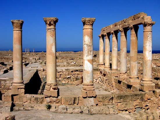 Roman theatre ruins in Sabratha Libya